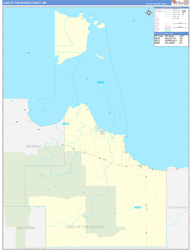 Lake-Of-The-Woods Basic<br>Wall Map